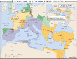 world history map of Byzantine empire