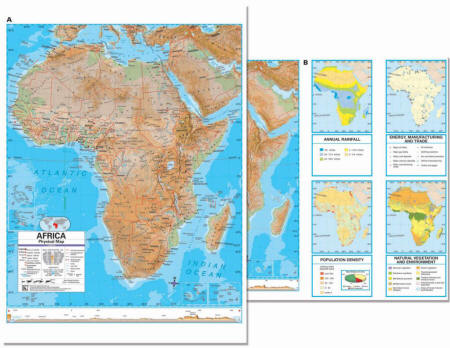 Africa Physical Deskpad Map