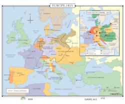 Europe 1815 history wall map
