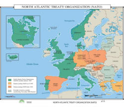 NATO wall map