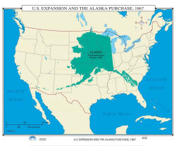 alaska purchase 1867 classroom wall map