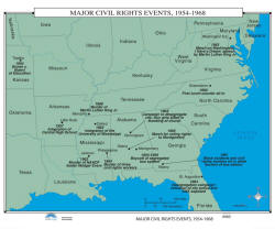 Civil Rights wall map