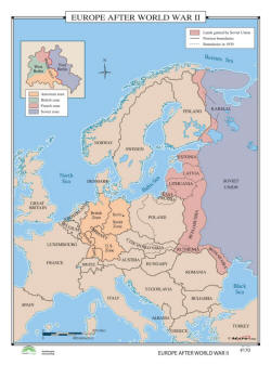 wall map of europe after world war II