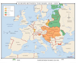 wall map of europe 1918 to 1939