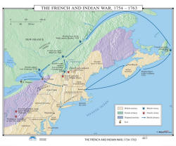 us history wall map of the french and indian war