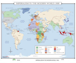 Imperialism in the Modern World, 1900, history wall map