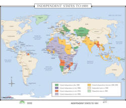 Independent States wall map