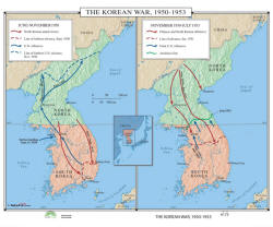 korean war wall map