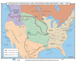 louisiana purchase us history wall map