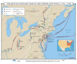 revolutionary war us history wall map