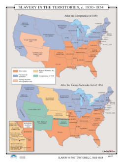 wall map of slavery in the territories 1850 to 1854