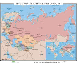soviet union 1991 wall map
