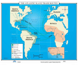wall map of atlantic slave trade routes