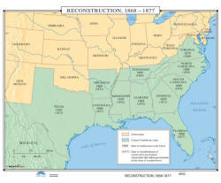 classroom wall map of reconstruction 1868 to 1877