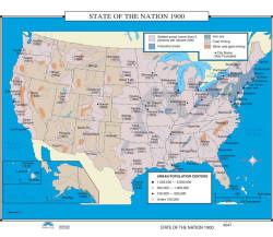 wall map of us in 1900