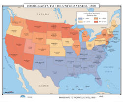 immigration wall map 1890