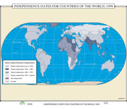 wall map of independece dates for coutries