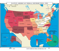 wall map of native american population