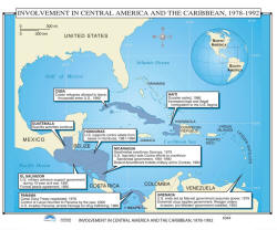 wall map of us involvement in central america