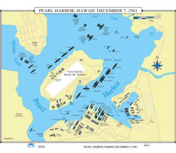 pearl harbor wall map