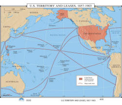 wall map of US territory 1857 to 1903