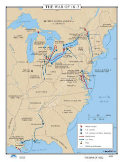 us history wall map of the war of 1812