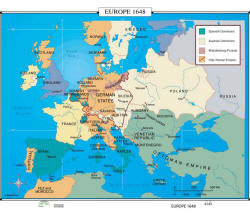 world history map of europe 1648