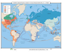 wolrd history map of exploration and colonization