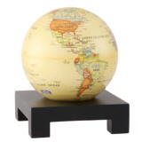 Mova spinning globe on black square base