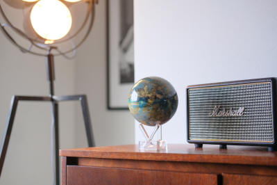 Titan globe on counter