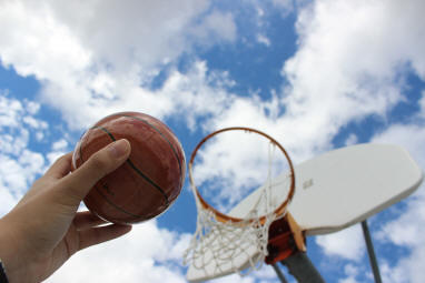 Basketball solar powered rotating globe