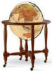 Beige floor standing lighted globe