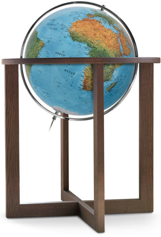 San Marino illuminated world globe on floor stand