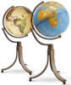 two floor standing world globes