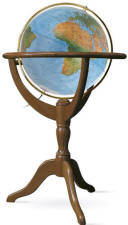 Geneva floor standing illuminated blue world globe