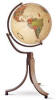 Beige floor standing globe on tri stand