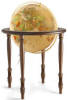 Valencia floor standing illuminated world globe with beige oceans