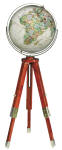 national geographic world globe on adjustable three leg wood stand