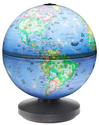 Illuminated world globe for children