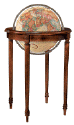World globe on elegant wood stand
