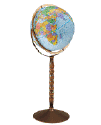 small floor standing educational world globe