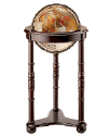 World globe on wooden three leg base