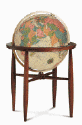 large lighted world globe wood floor stand