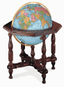 large lighted world globe 