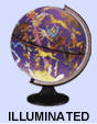 illuminated star constellations globe