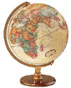 desk globe round wood base