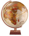 bronze metallic world globe