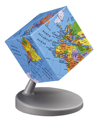 square earth world globe