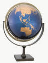 contemporary globe of the earth on metal stand
