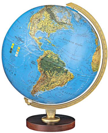 illuminated world globe